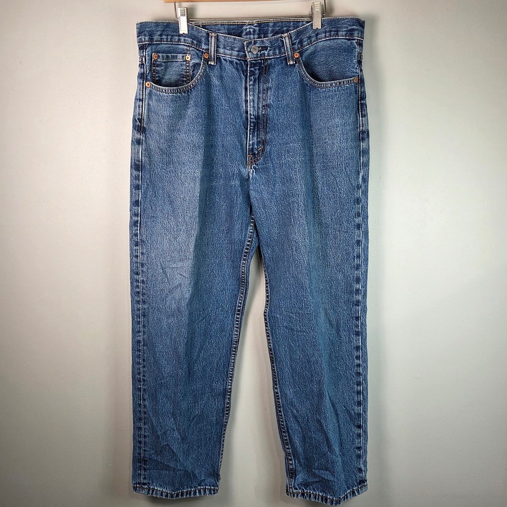 Levi's 550 Relaxed Fit Jeans Mens 38x30 (Fits 36x28.5)Blue Tapered Leg 550-0216